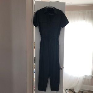 ZARA vegan leather jumpsuit
